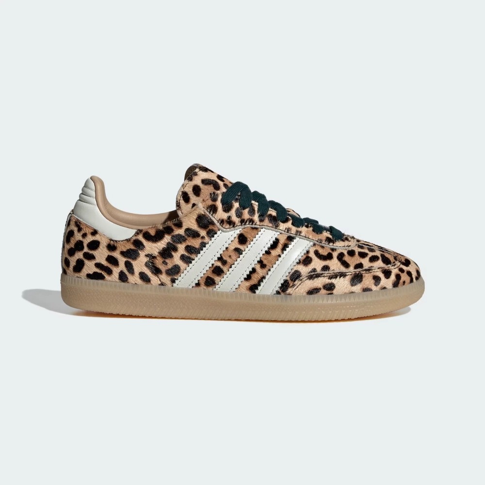adidas Samba OG Women's Size 7.5 Shoes Leopard Print Magic Beige Sneakers KI6674 - Picture 3 of 10